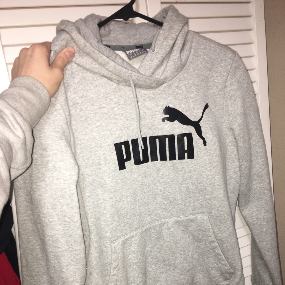 Puma grey and black hoodie